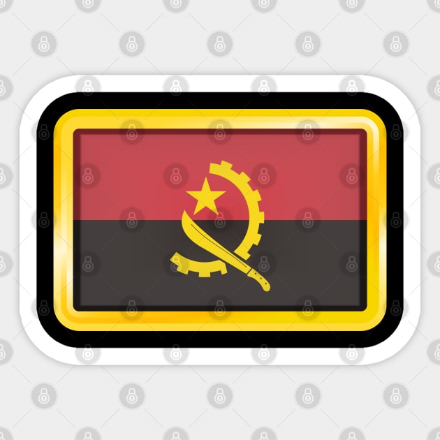 Country Flag of Angola Sticker by BADAISENJA